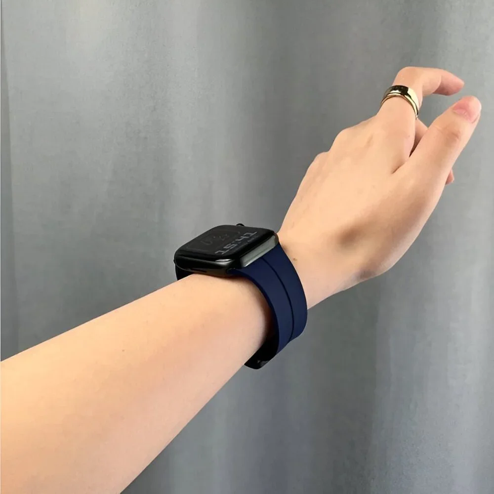 Apple Watch Band Waterproof Magnetic Adjustable Stylish Strap Watch Band Navy